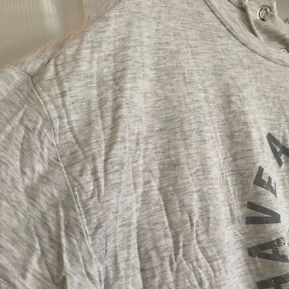 Girls Justice 18/20  "good vibes" lace up shirt nwot - Picture 4 of 11